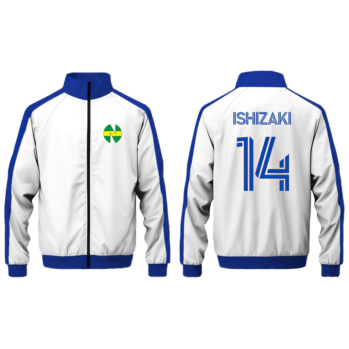 Japanese Anime Captain Tsubasa Jacket Autumn Winter Street Casual Cosplay Sportswear Unisex Stand Collar Zipper Long Sleeve Coat