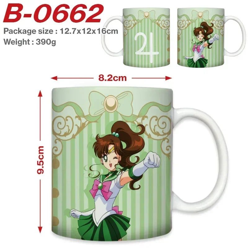 Sailor Moon Girl Coffee Mugs DIY Custom Anime Cartoon Ceramic Mug Cup Creative Outdoor Work Camping Beer Cups Kids Birthday Gift