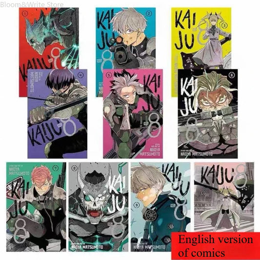Comics  Kaiju No. 8 | Monster #8 Manga Book Vol 1-12 Kafka Hibino, Reno Ichikawa. Action, Adventure Comic English Version