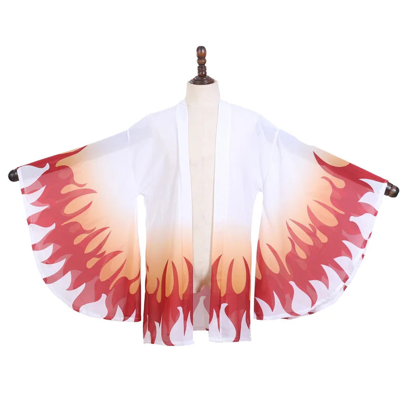 Japanese Anime Kochou Shinobu Cosplay Costume Summer Woman Kimono Cardigan Cloak Beach Vacation Butterfly Robe Tops