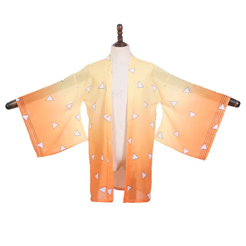 Japanese Anime Kochou Shinobu Cosplay Costume Summer Woman Kimono Cardigan Cloak Beach Vacation Butterfly Robe Tops
