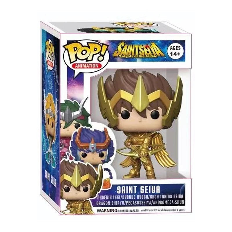 MINISO Saint Seiya Figure Phoenix Ikki Hyoga Shiryu Standing Figure Toy Arrival PVC Box