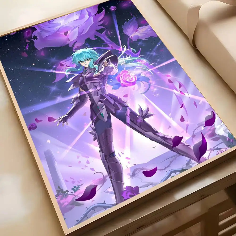 Saint Seiya Poster High-definition art sticker Self adhesive waterproof home decoration