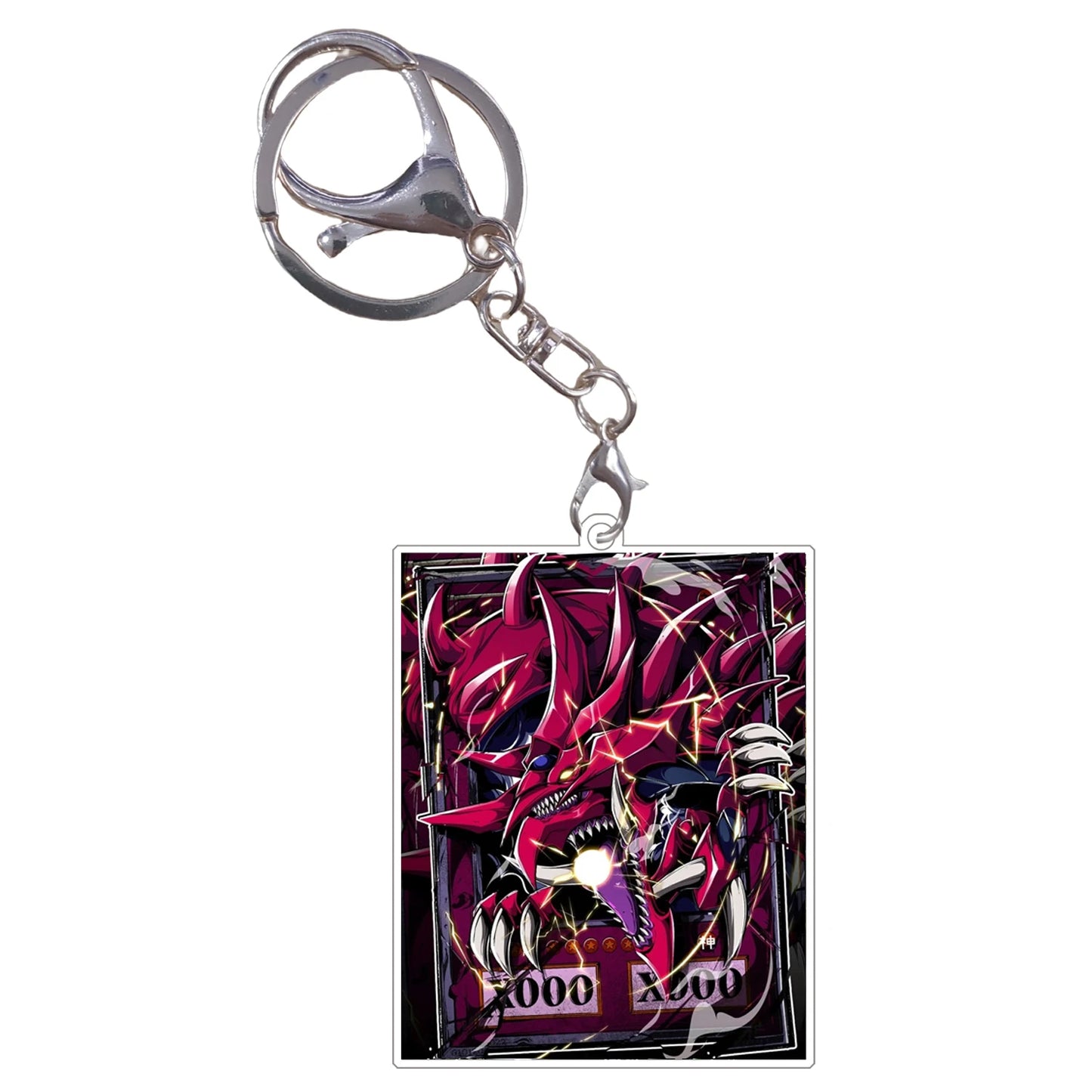 Yu Gi Oh Double Sided Acrylic Keychain Dark Magician Blue-Eyes White Dragon