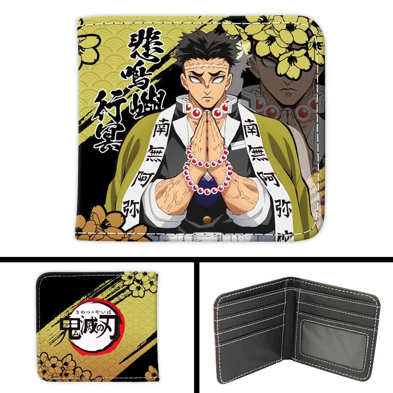 New Kimetsu No Yaiba Fashion Anime Cartoon Wallets Demon Slayer Kamado Nezuko Coin Purses Handbag Casual Card Kids Birthday Gift