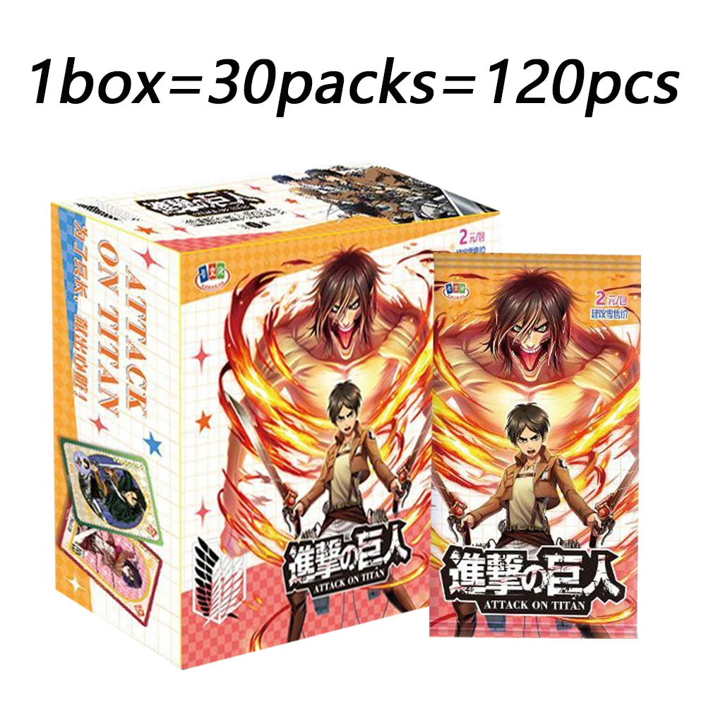Attack on Titan Collection Cards Classic Japanese Anime Works Eren Jaeger Mikasa·Ackerman Cool Battle Roles Cards Holiday Gifts