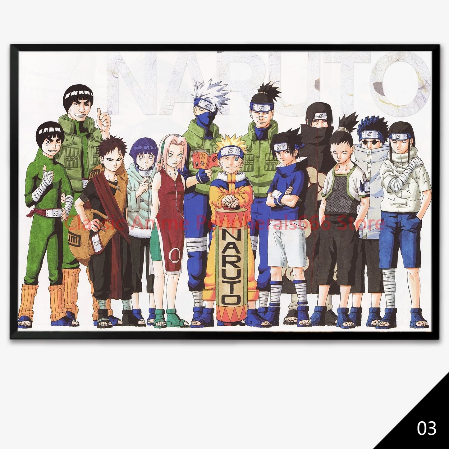 NARUTO Anime Poster - Sasuke & Team 7 Wall Art for Bedroom Decor