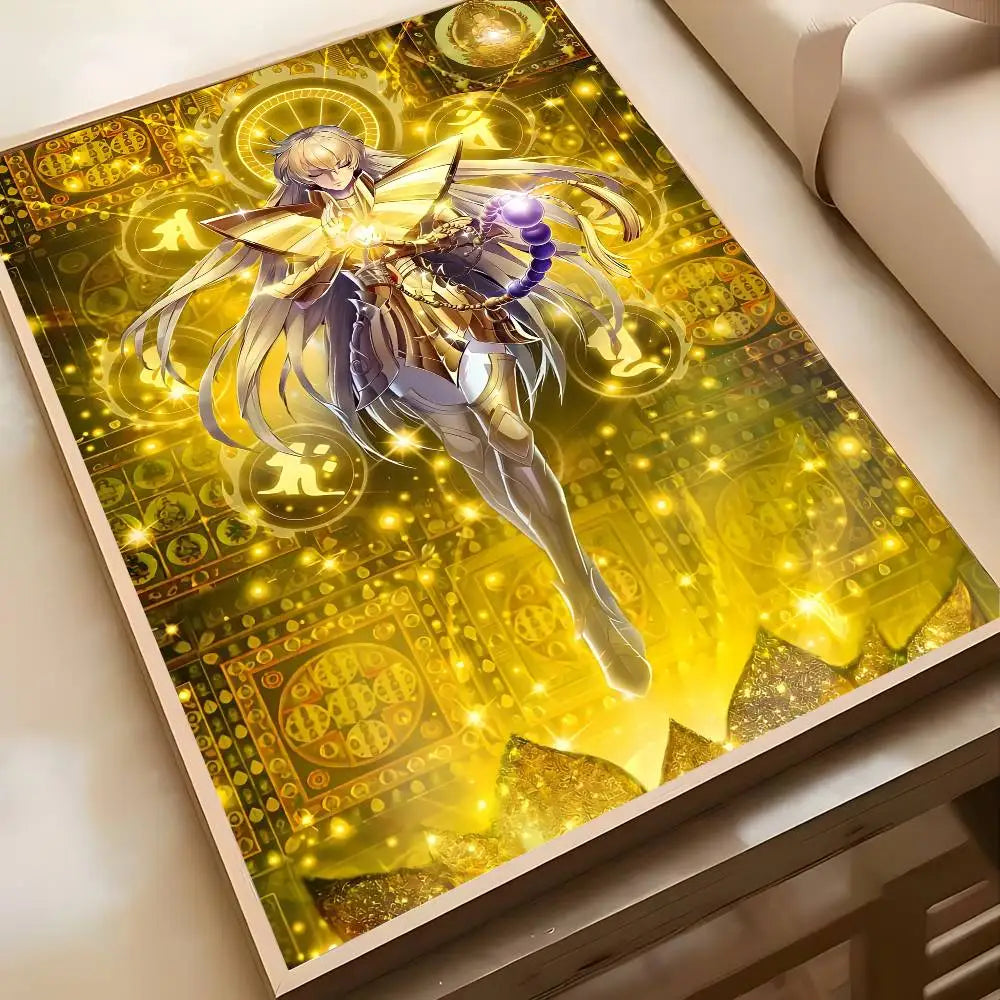Saint Seiya Poster High-definition art sticker Self adhesive waterproof home decoration
