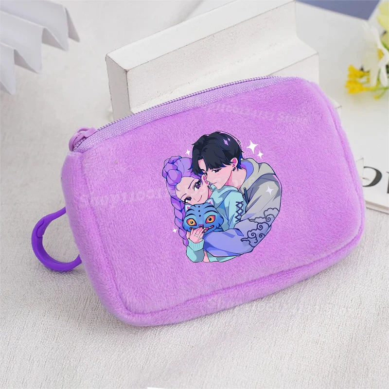 KPop Demon Hunters Kid Girl Plush Coin Purses