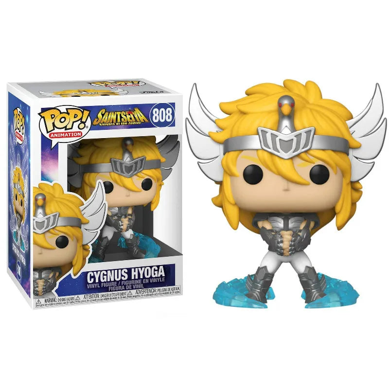 Funko Pop Saint Seiya Action Figure Cygnus Hyoga #808 Dragon Shiryu #807 Andromeda Shun #809 Phoenix Ikki #810 Vinyl Dolls Toys