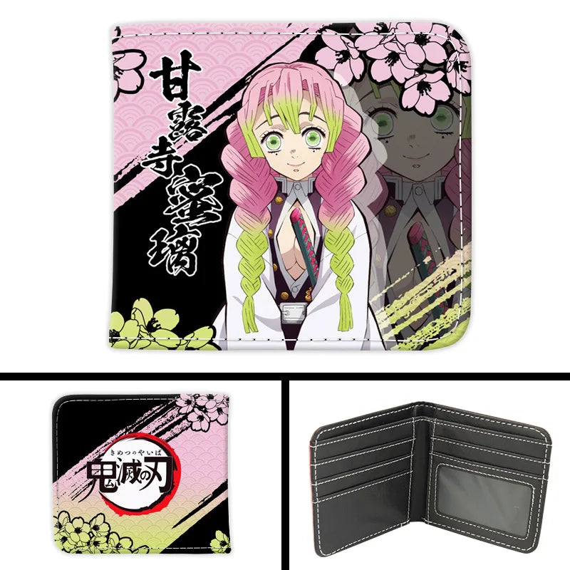 New Kimetsu No Yaiba Fashion Anime Cartoon Wallets Demon Slayer Kamado Nezuko Coin Purses Handbag Casual Card Kids Birthday Gift