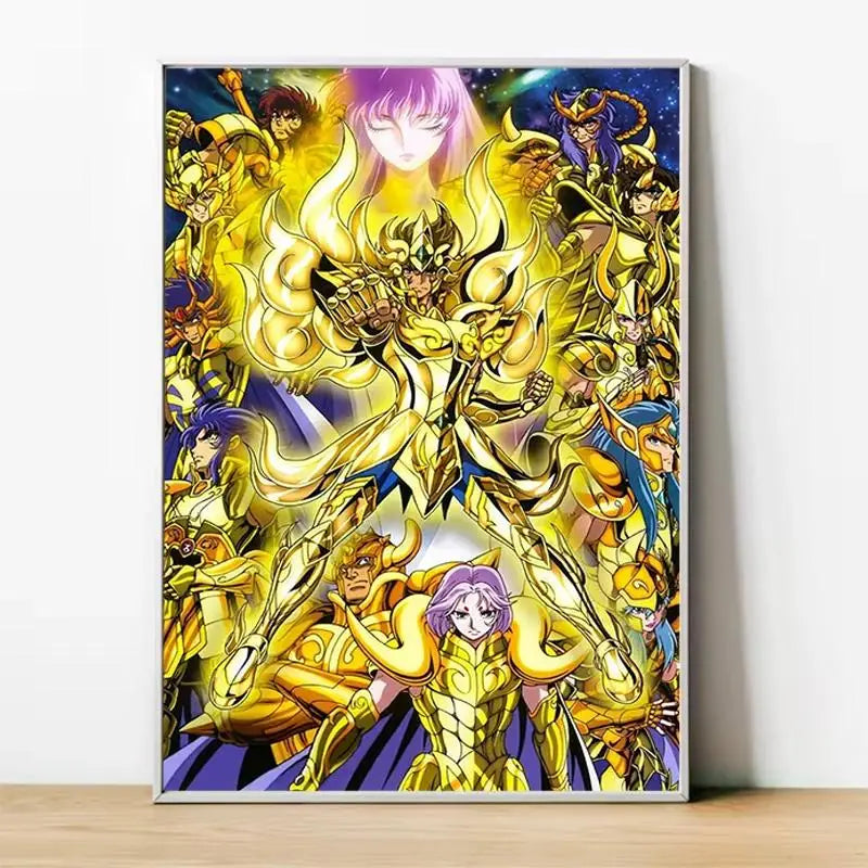 Saint Seiya Gold Saints Anime Canvas Poster  Home  Room Decor Wall Art Painting