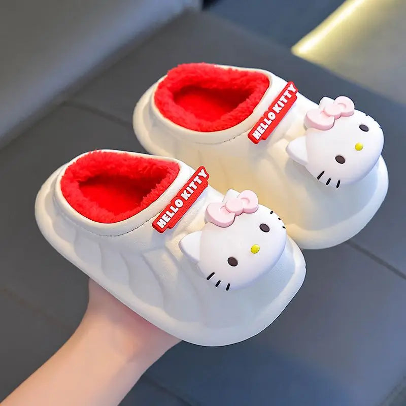 Hello Kitty Home Waterproof and Wear-resistant Cotton Slippers for Boys and Girls