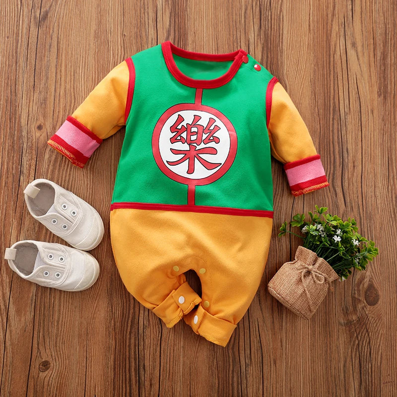 Infant Jumpsuits 0-18m Cotton Round Neck Long-Sleeved