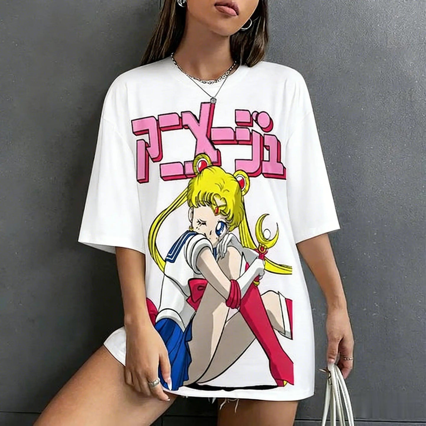Sailor Moon Anime T Shirt Women Man Casual 2026 Summer New Short Sleeve Cotton Tops Graphic Tee Cartoon Streetwear Y2k Clothes