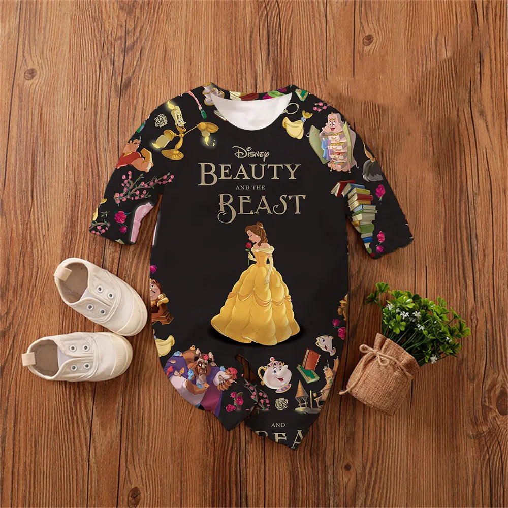Baby Romper 0-4 Years Cotton/Poly Blend Beauty and the Beast Clothes
