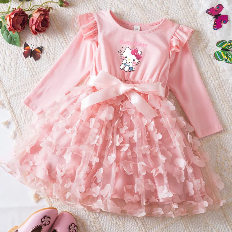 Hello Kitty Girl Baby 2-6Y Long Sleeve Princess Dress