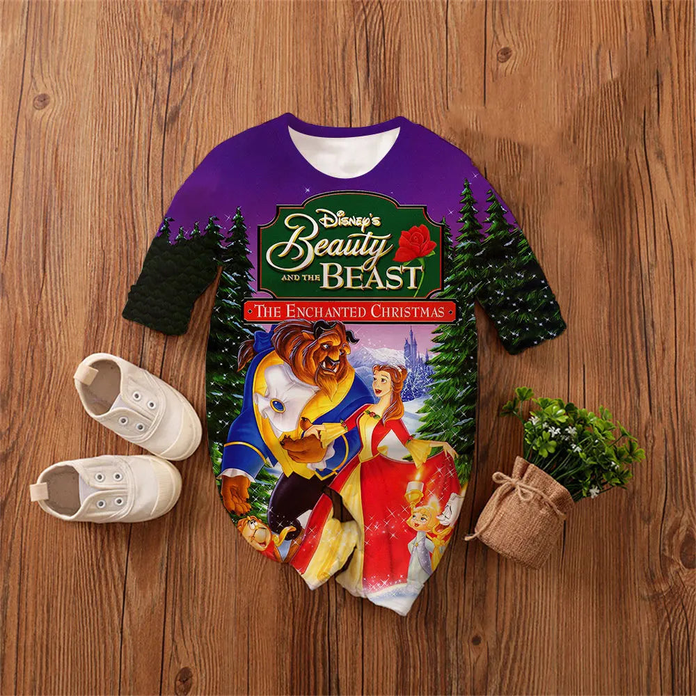 Baby Romper 0-4 Years Cotton/Poly Blend Beauty and the Beast Clothes