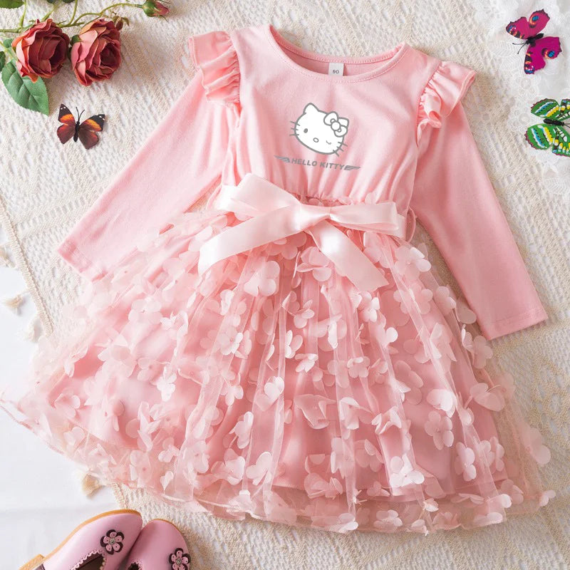 Hello Kitty Girl Baby 2-6Y Long Sleeve Princess Dress