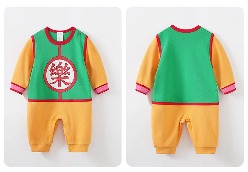 Infant Jumpsuits 0-18m Cotton Round Neck Long-Sleeved