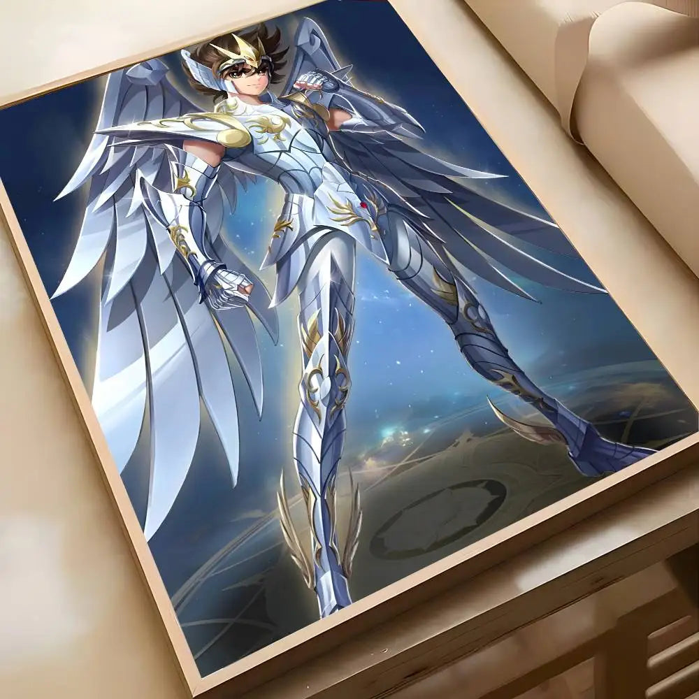 Saint Seiya Poster High-definition art sticker Self adhesive waterproof home decoration