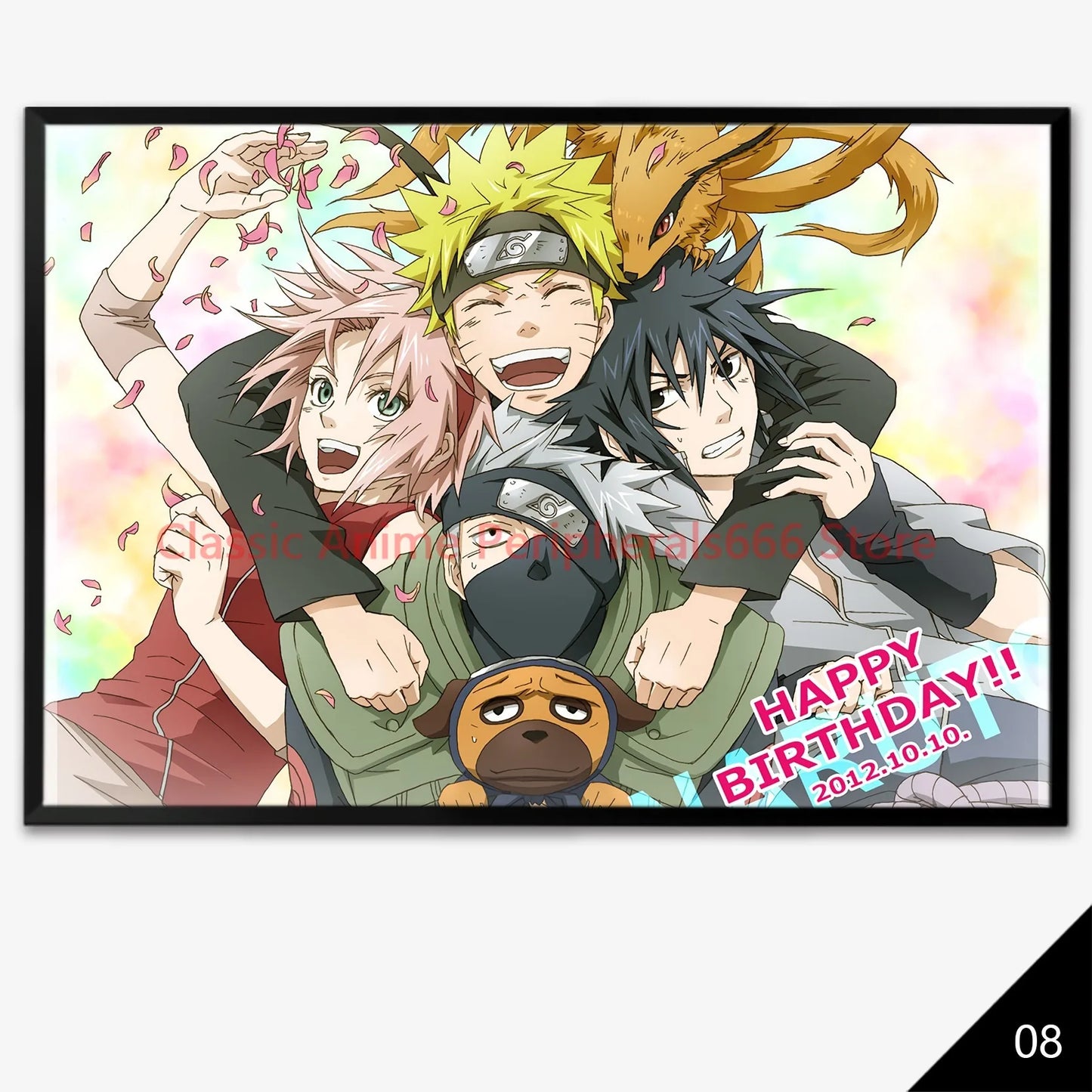 NARUTO Anime Poster - Sasuke & Team 7 Wall Art for Bedroom Decor