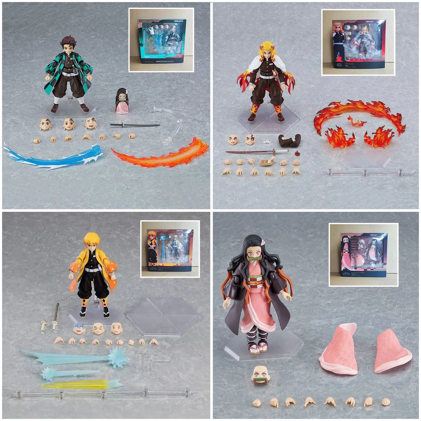Poseable Figure Anime Collectible: Demon Slayer Nezuko Kamado, Jujutsu Kaisen Gojo Satoru Clay