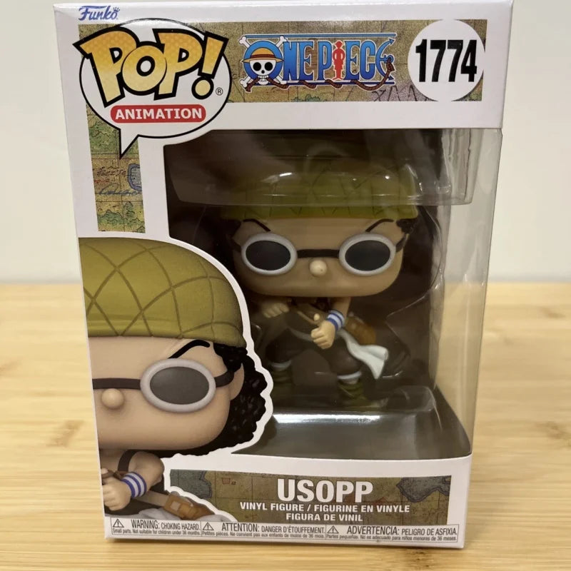 Luffy One Piece Funko Pop Zoro Nami Figurine Collectible Model Ornament Usopp Vinyl Handmade Gifts Desktop Decoration Toys