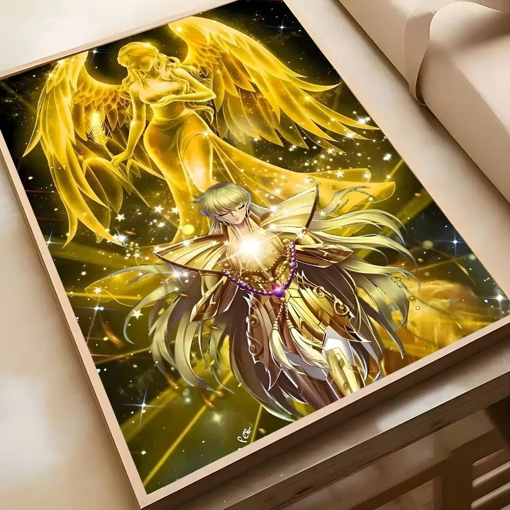 Saint Seiya Poster High-definition art sticker Self adhesive waterproof home decoration