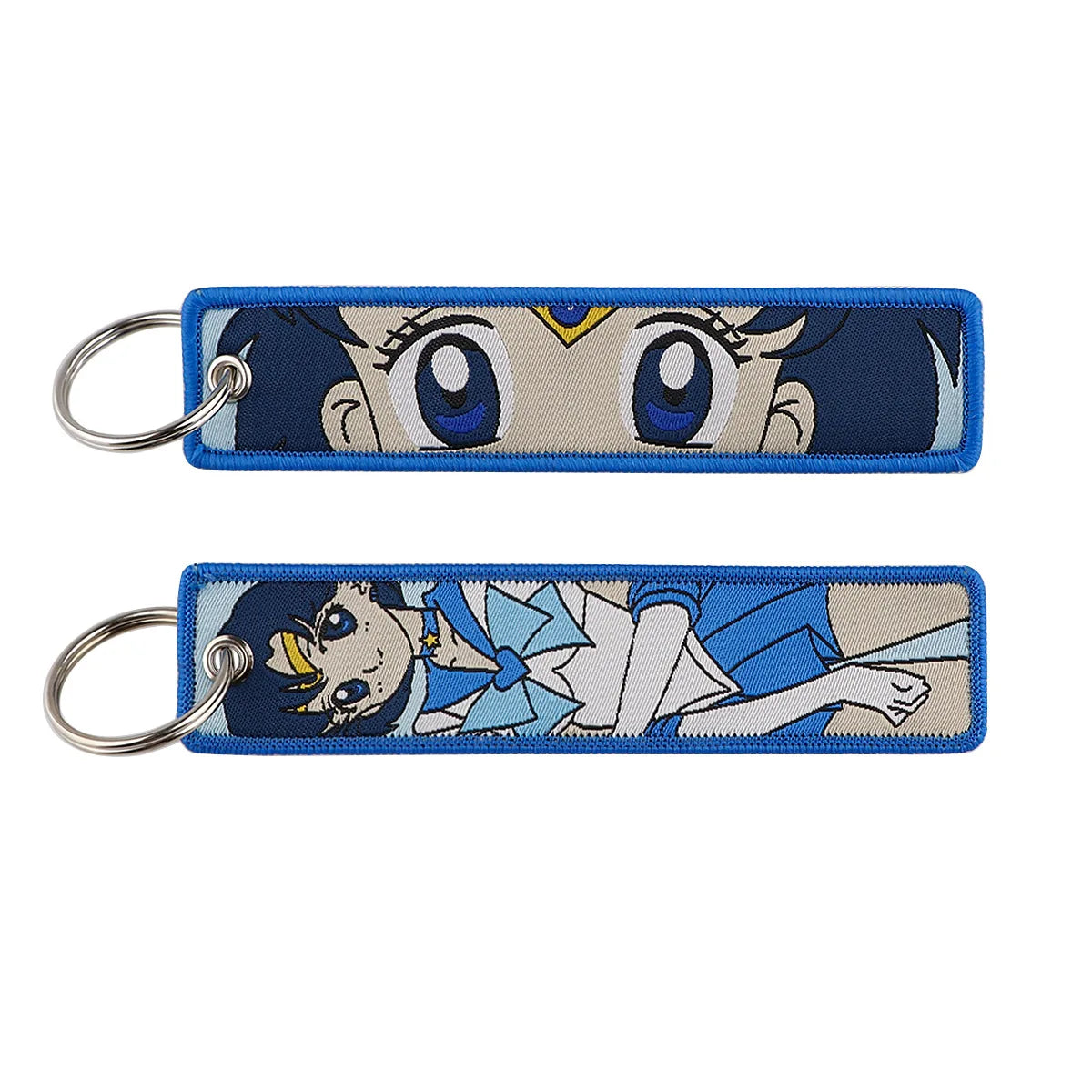 Sailor Moon Keychain Usagi Anime Embroidery Key Tag Motorcycles Cars Backpack Chaveiro Keychain Fashion Key Ring Friends Gift