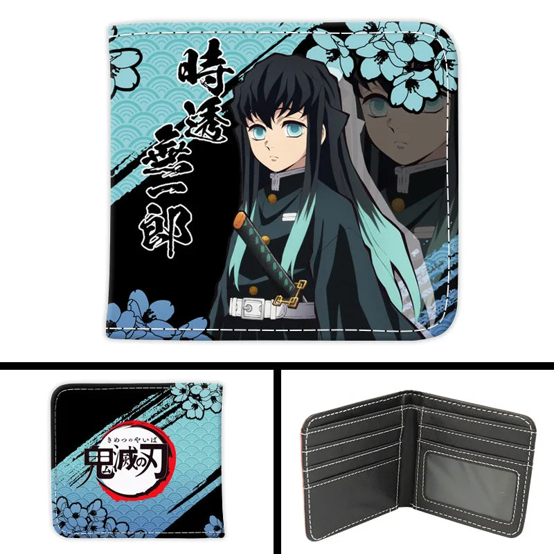 New Kimetsu No Yaiba Fashion Anime Cartoon Wallets Demon Slayer Kamado Nezuko Coin Purses Handbag Casual Card Kids Birthday Gift
