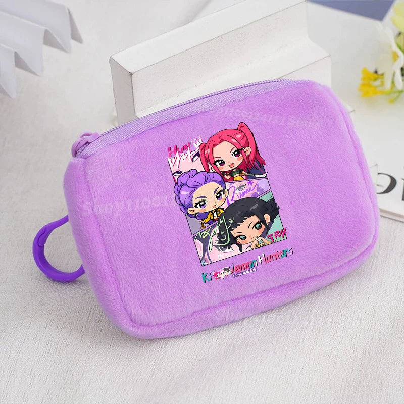 KPop Demon Hunters Kid Girl Plush Coin Purses