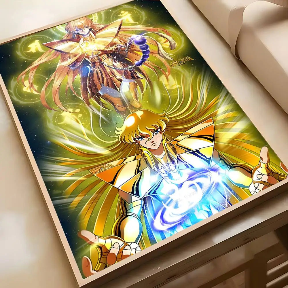 Saint Seiya Poster High-definition art sticker Self adhesive waterproof home decoration