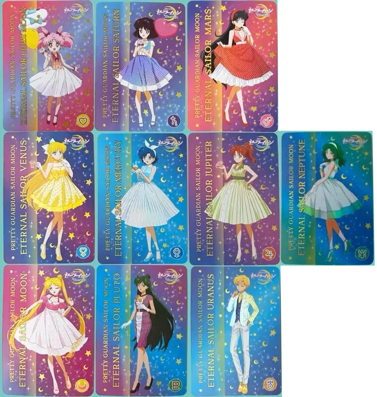 Sailor Moon collectible cards games for boys toys table games birthday gifts DIY anime Makomo Sailor Moon premium flash cards