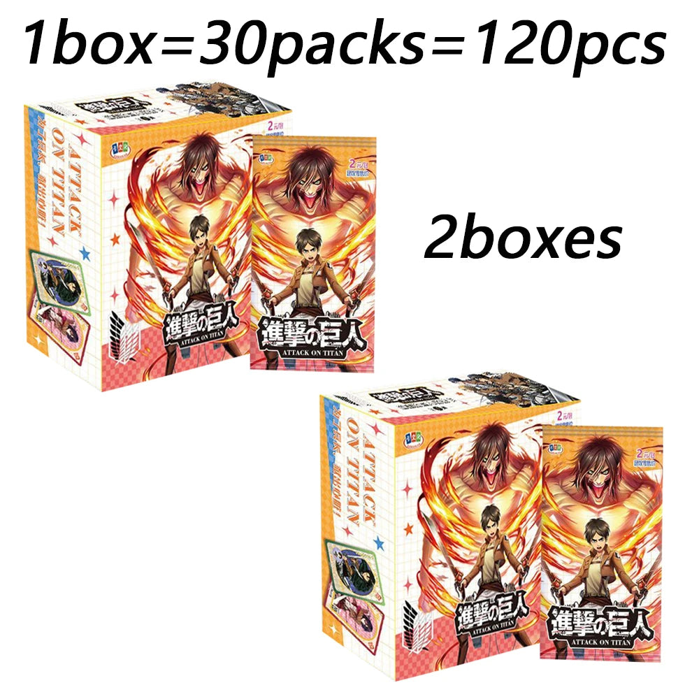 Attack on Titan Collection Cards Classic Japanese Anime Works Eren Jaeger Mikasa·Ackerman Cool Battle Roles Cards Holiday Gifts
