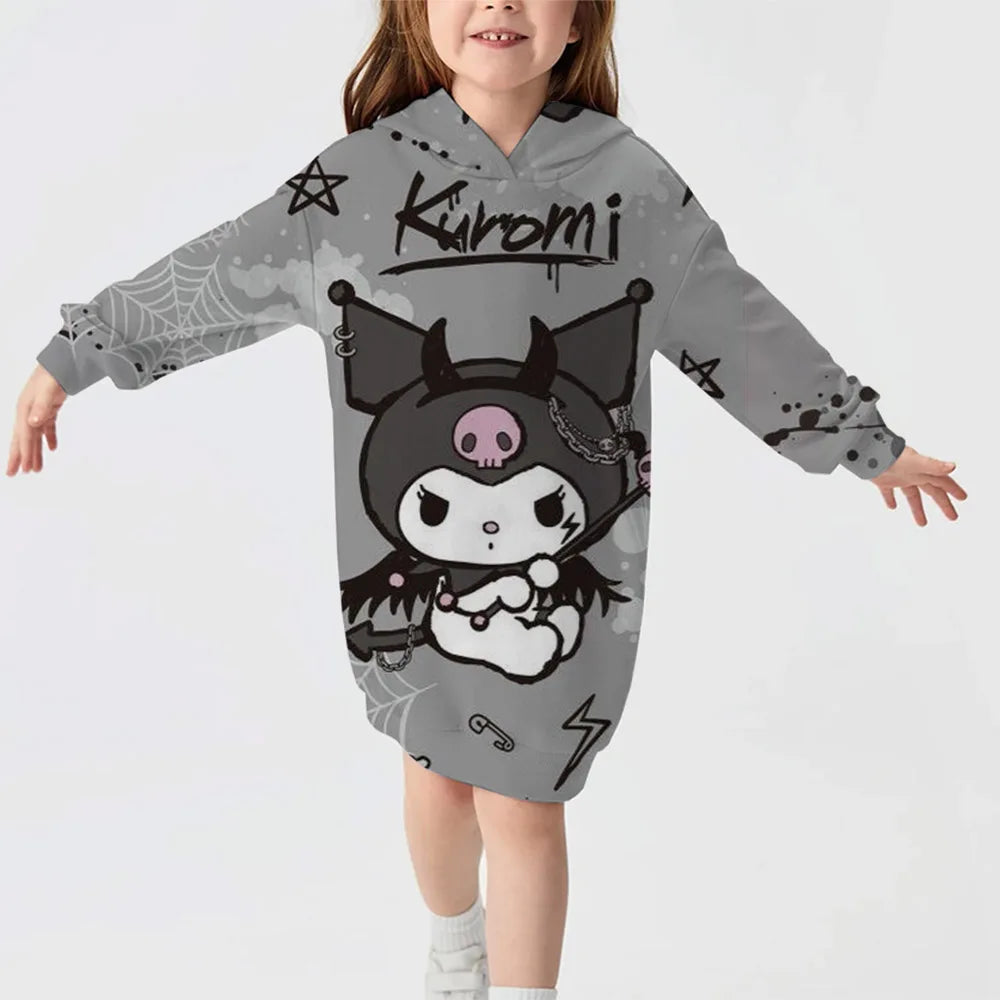 Hello Kitty Girl Comfortable Hoodie Dress