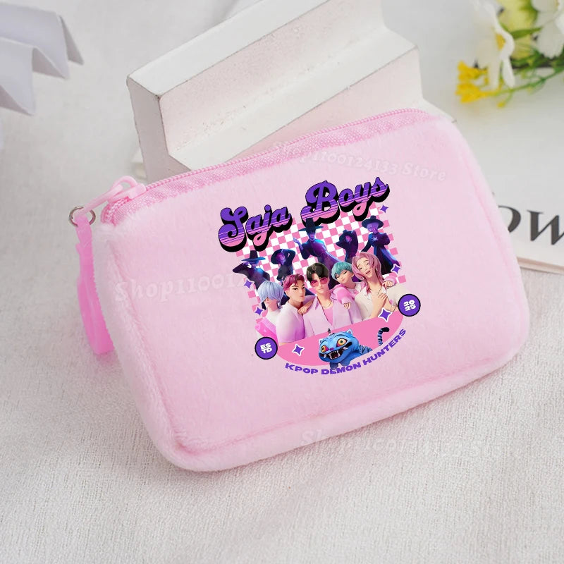 KPop Demon Hunters Kid Girl Plush Coin Purses