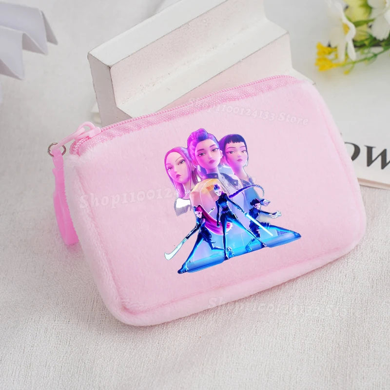 KPop Demon Hunters Kid Girl Plush Coin Purses