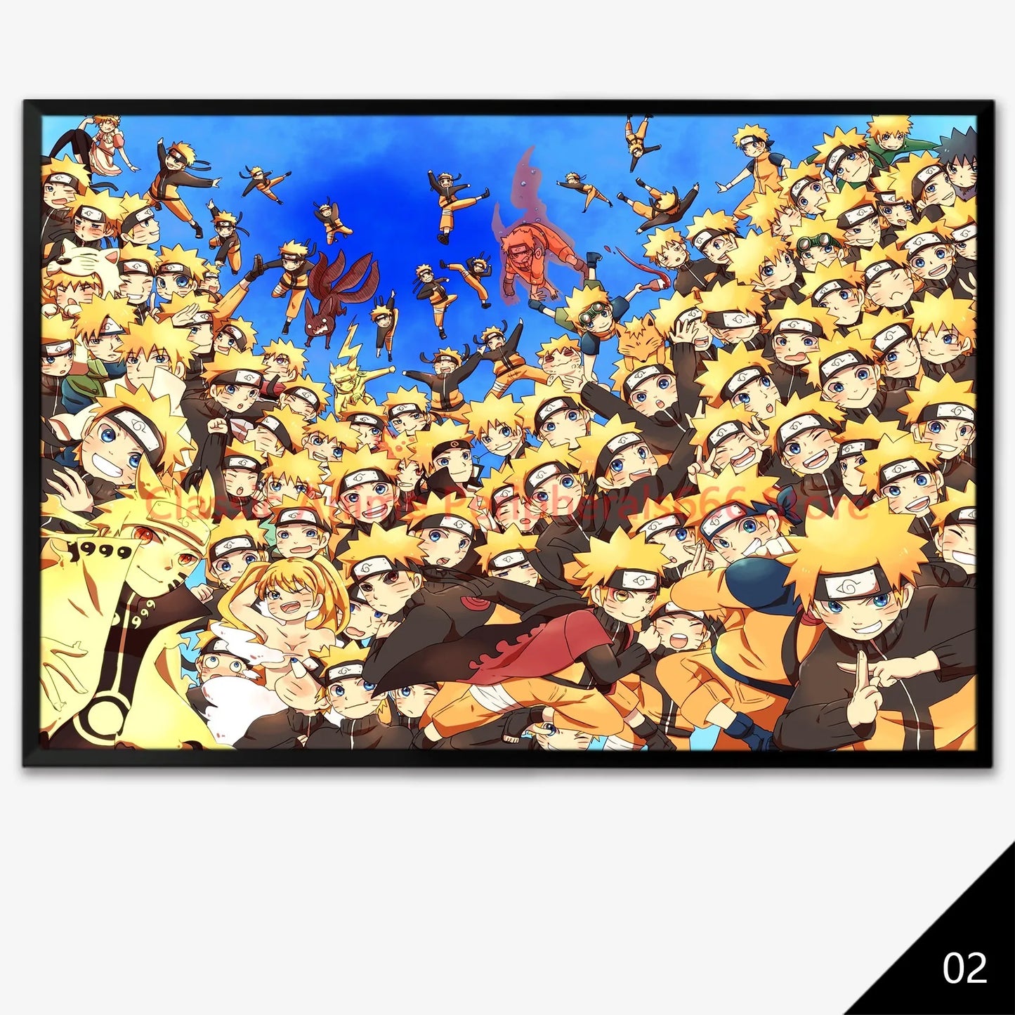 NARUTO Anime Poster - Sasuke & Team 7 Wall Art for Bedroom Decor