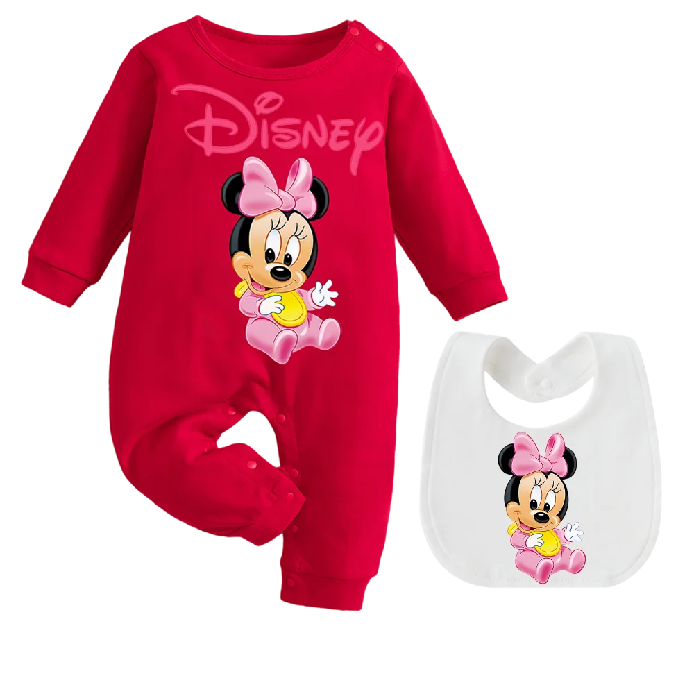 Newborns long-sleeved jumpsuits 0-9M Mickey Mouse Design
