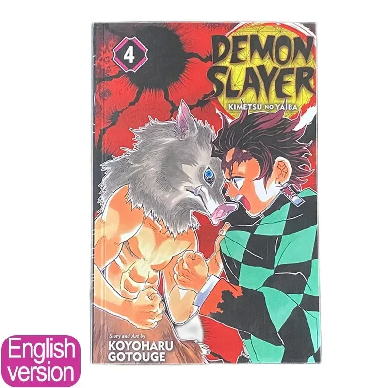 Demon Slayer Kimetsu Volume 04 Yaiba Japan Fantasy Science Mystery Suspense English Version Manga Comic Book