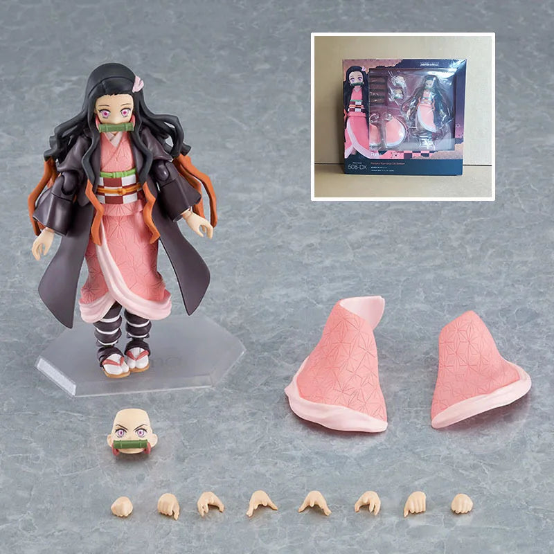 Poseable Figure Anime Collectible: Demon Slayer Nezuko Kamado, Jujutsu Kaisen Gojo Satoru Clay