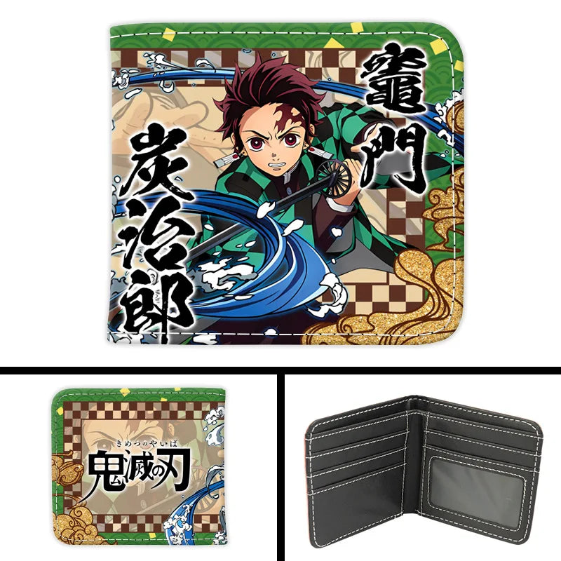 New Kimetsu No Yaiba Fashion Anime Cartoon Wallets Demon Slayer Kamado Nezuko Coin Purses Handbag Casual Card Kids Birthday Gift