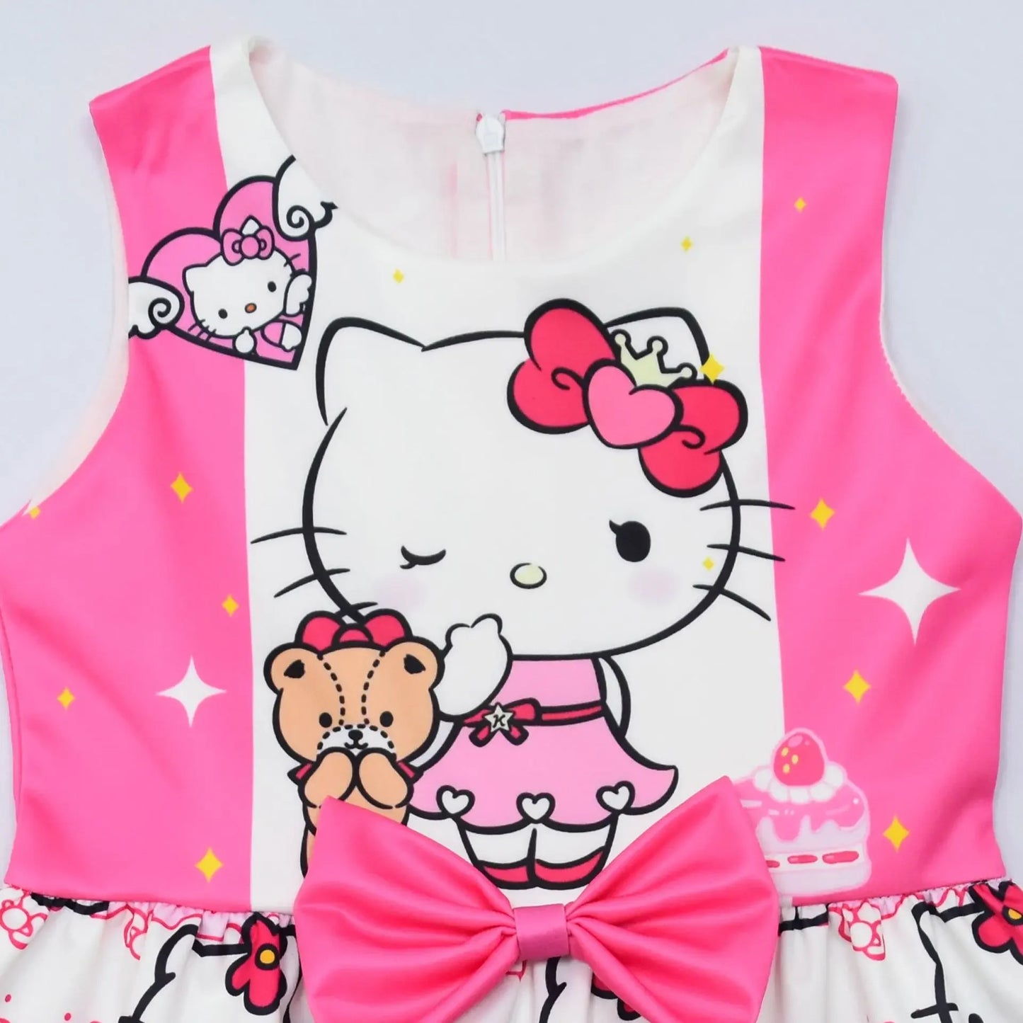Hello Kitty Short-Sleeved Pleated Dress for Girls