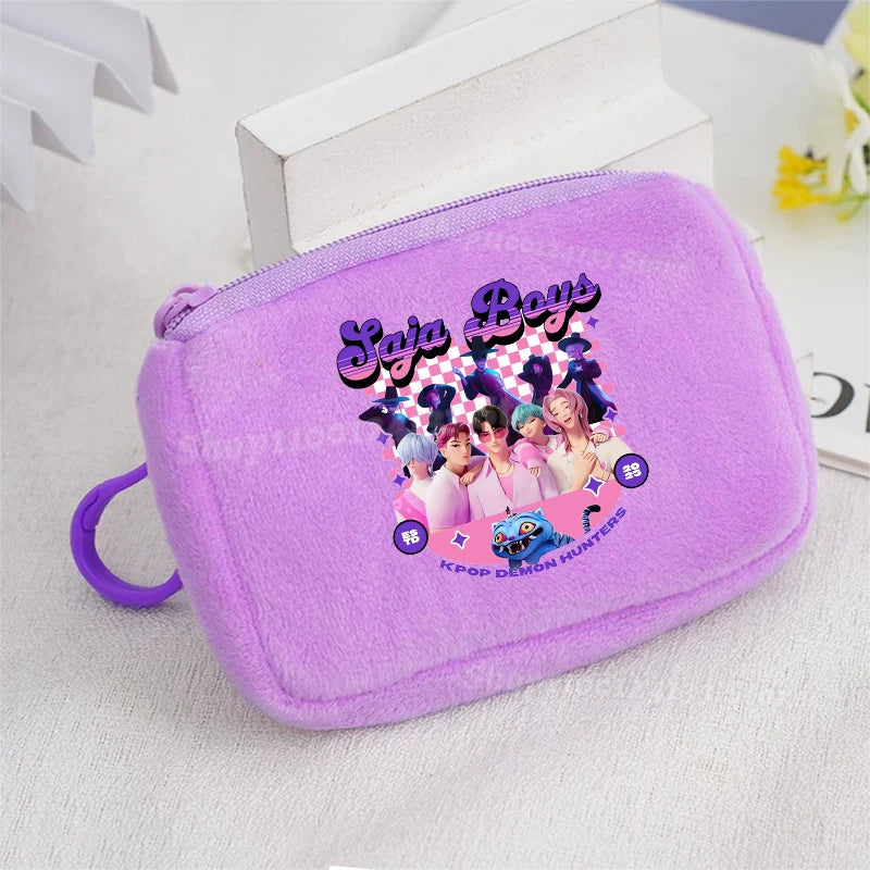 KPop Demon Hunters Kid Girl Plush Coin Purses