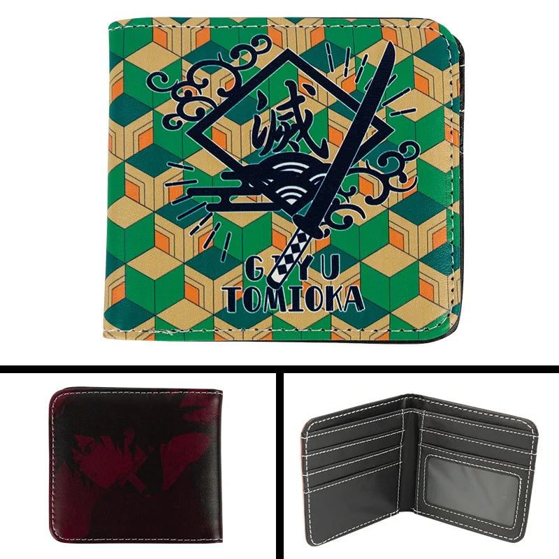 New Kimetsu No Yaiba Fashion Anime Cartoon Wallets Demon Slayer Kamado Nezuko Coin Purses Handbag Casual Card Kids Birthday Gift