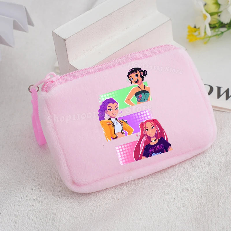 KPop Demon Hunters Kid Girl Plush Coin Purses