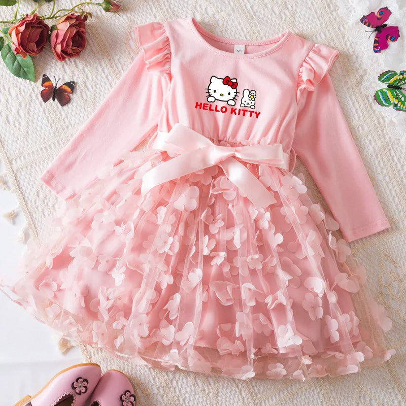 Hello Kitty Girl Baby 2-6Y Long Sleeve Princess Dress