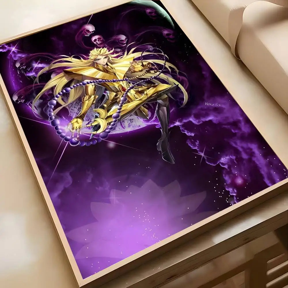 Saint Seiya Poster High-definition art sticker Self adhesive waterproof home decoration