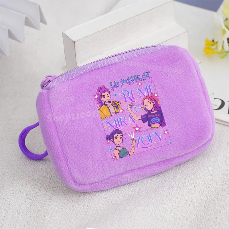 KPop Demon Hunters Kid Girl Plush Coin Purses